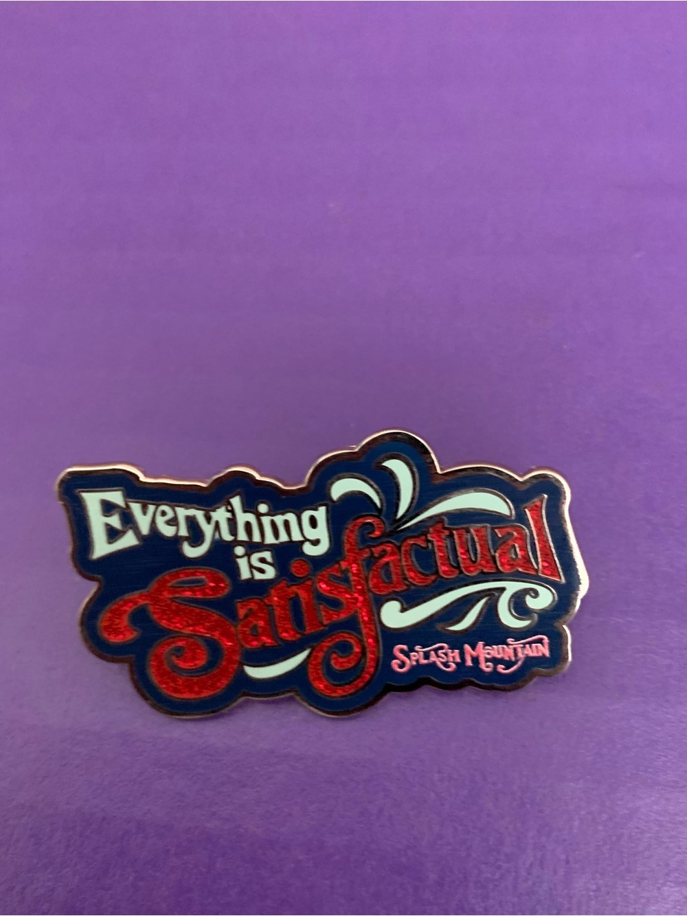 Everything is Satisfactual SPLASH MOUNTAIN (Walt Disney World, Pin Traders)